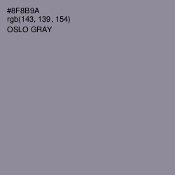 #8F8B9A - Oslo Gray Color Image